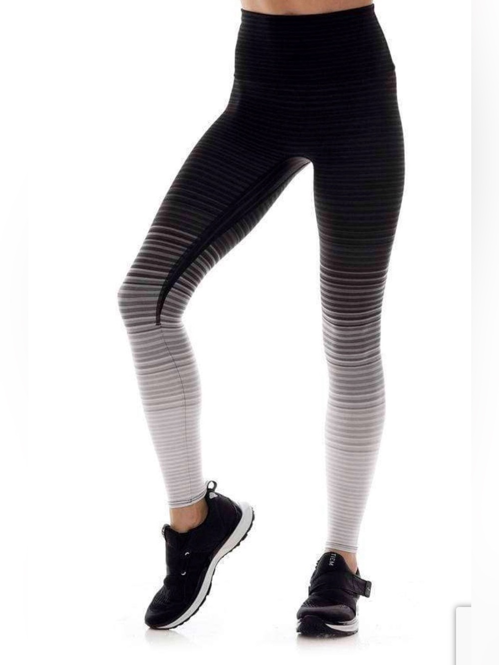 K-Deer  Grace Ombre Stripe Sneaker Length Leggings  size XS